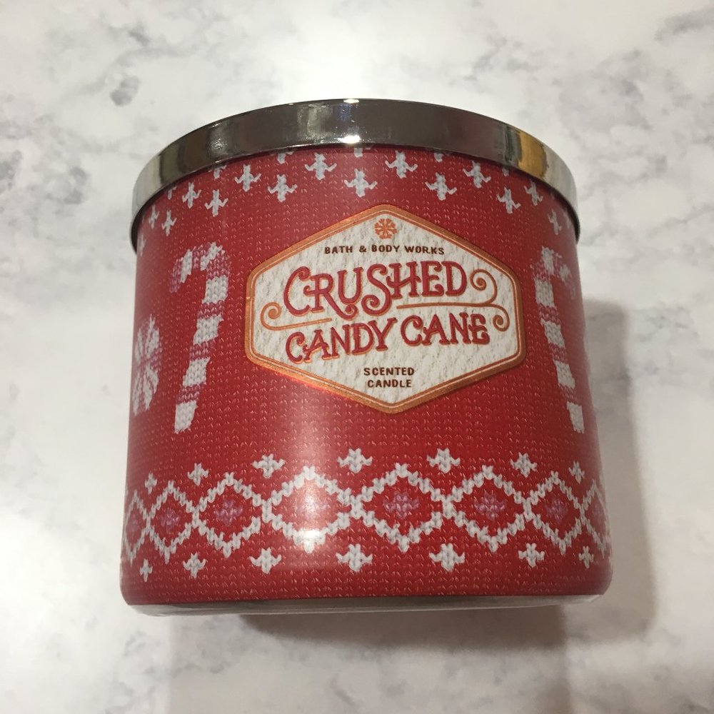 Bath & Body Works Crushed Candy Cane 3 Wick Candle